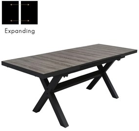 Τραπέζι Επεκτεινόμενο Sorpresa 22-0293 202x101x77 Dark Grey