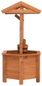 vidaXL Γλάστρα Πηγάδι 40 x 40 x 84 εκ. από Ξύλο Ελάτης