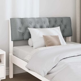 vidaXL Ταπετσαρισμένο κεφαλάρι Ανοιχτό γκρι 100 cm