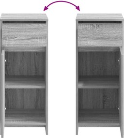vidaXL Ντουλάπι Μπάνιου Γκρι Sonoma 35 x 36,5 x 85 εκ.