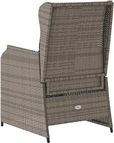 vidaXL Παγκάκι κήπου 2 pcs Γκρι συνθετικό ρατάν