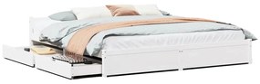 vidaXL Σκελετός Κρεβ. Χωρίς Στρώμα Λευκό 180x200 εκ Μασίφ Πεύκο