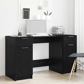 vidaXL Γραφείο Μαύρη δρυς 133 x 50 x 75 εκ Επεξεργασμένο ξύλο
