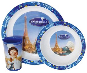 Σερβίτσιο Φαγητού Παιδικό Ratatouille (Σετ 3Τμχ) 005203 Multi Ango Polypropylene