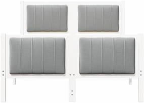 vidaXL Σκελετός Κρεβατιού Λευκό και ανοιχτό γκρι 120 x 200 cm