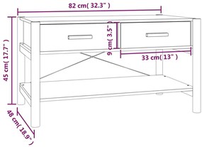 ΤΡΑΠΕΖΑΚΙ ΣΑΛΟΝΙΟΥ ΜΑΥΡΟ 82 X 48 X 45 ΕΚ. ΕΠΕΞΕΡΓΑΣΜΕΝΟ ΞΥΛΟ 345664