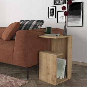 Megapap Τραπεζάκι Βοηθητικό Rosana Sapphire Oak 35x29,5x60εκ.
