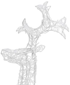 vidaXL Χριστουγ. Διακοσμητικά Τάρανδοι 2 τεμ. 60x16x100 εκ. Ακρυλικό