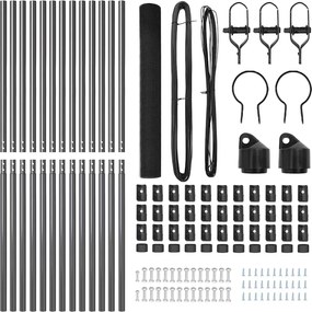 vidaXL Στύλος Περιφράξεων Γκρι 25 x 1,2 m (25 x 25 mm πλέγμα)