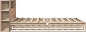 vidaXL Κρεβάτι Βιβλιοθήκη Χωρίς Στρώμα 120x200 εκ Μασίφ Πεύκο
