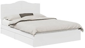 vidaXL Κρεβάτι Αποθήκης Λευκό 140 x 200 cm Επεξεργασμένο ξύλο