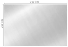 Κάλυμμα Πισίνας Ασημί 300 x 200 εκ. από Πολυαιθυλένιο - Ασήμι