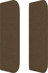 vidaXL Κρεβάτι Boxspring με Στρώμα Σκούρο Καφέ 140x190 εκ. Υφασμάτινο