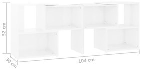 Έπιπλο Τηλεόρασης Λευκό 104 x 30 x 52 εκ. από Μοριοσανίδα - Λευκό