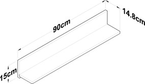 Wall Shelf AE104 - 2669 Walnut