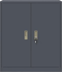 vidaXL Ντουλάπι αποθήκευσης Ανθρακί 80 x 40 x 90 εκ Ατσάλι