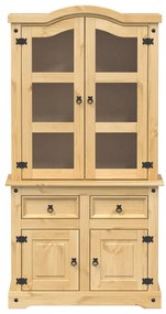 vidaXL Βιτρίνα Corona 100 x 48,5 x 179 εκ. από Μασίφ Ξύλο Πεύκου