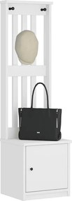 vidaXL Δέντρο χωλ SANDNES Λευκό 45x40x159,5 εκ. Πεύκο μασίφ ξύλο