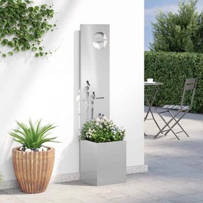 vidaXL Οθόνη Ιδιωτικότητας Κήπου Ασημί 32 x 32 x 150 εκ