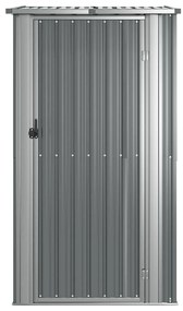 vidaXL Αποθήκη Κήπου Γκρι 118,5 x 97 x 209,5 εκ. Γαλβανισμένο Ατσάλι
