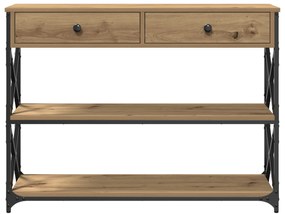 vidaXL Τραπέζι Σαλονιού Artisan Oak 100x28x75 εκ. Κατασκευασμένο από Ξύλο και Ατσάλι