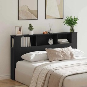 vidaXL Κεφαλάρι Ντουλάπα σε Μαύρη Δρυ - 180x18.5x102.5 εκ.