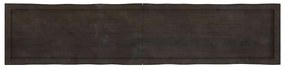 vidaXL Επιφ Τραπεζιού Αν Καφέ 180x40x(2-6)εκ.Ακατέργ. Μασίφ Ξύλο Δρυός