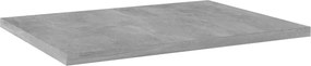 vidaXL Ράφια Βιβλιοθήκης 4 τεμ. Γκρι Σκυροδ. 40x30x1,5 εκ. Επεξ.Ξύλο