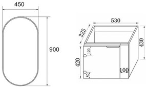 Σετ Επίπλου Mπάνιου CLEIO 60 Cappucino 60x35x155 εκ.