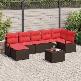 vidaXL Σετ Καναπέ 8 pcs Καφέ συνθετικό ρατάν