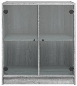 ΒΟΗΘΗΤΙΚΟ ΝΤΟΥΛΑΠΙ SONOMA ΓΚΡΙ 68X37X75,5ΕΚ. ΜΕ ΓΥΑΛΙΝΕΣ ΠΟΡΤΕΣ 836425