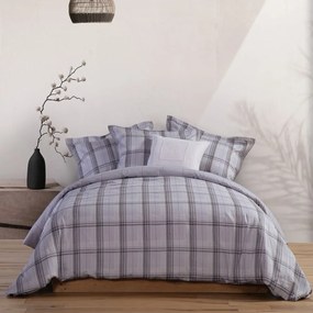 Παπλωματοθήκη Caldor (Σετ 3τμχ) Grey Nef-Nef Υπέρδιπλο 240x230cm 100% Βαμβάκι