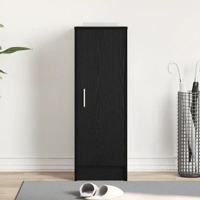 vidaXL Μαύρη Ντουλάπα Για Παπούτσια από Δρυς 32x35x92 εκ, Με Επεξεργασμένο Ξύλο