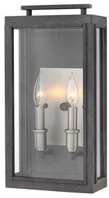 Απλίκα Φωτιστικό Τοίχου 2xE14 60W IP44 Sutcliffe Elstead QN-SUTCLIFFE-M-AZ Μαύρο