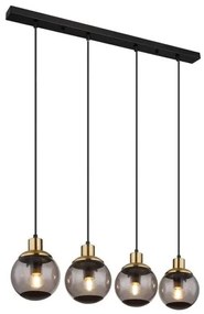Κρεμαστό Φωτιστικό Οροφής 4xE27 25W Μαύρο Potter 15860-4H Globo Lighting-15860-4H-Μαύρο 15860-4H