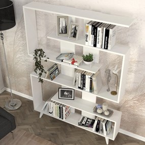Βιβλιοθήκη Λευκό NOPON 120x20x162