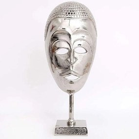 Διακοσμητική Επιτραπέζια Μάσκα 014.OR1252 44cm Silver Aluminium