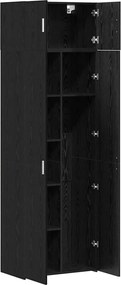 vidaXL Ντουλάπι αποθήκευσης 3 pcs Μαύρη Οξυά