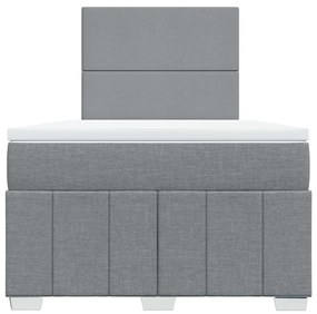 ΚΡΕΒΑΤΙ BOXSPRING ΜΕ ΣΤΡΩΜΑ ΑΝΟΙΧΤΟ ΓΚΡΙ 120X190 ΕΚ. ΥΦΑΣΜΑΤΙΝΟ 3291600