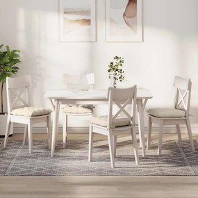 vidaXL Μαξιλάρια καθισμάτων 4 pcs Κρεμ 40 x 40 x 6 cm