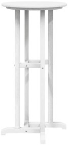 vidaXL Μπαρ Τραπέζι Λευκό 55x55x107 εκ HDPE