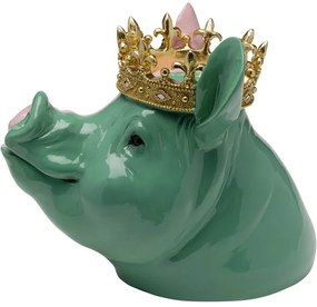 Διακοσμητικό Επιτραπέζιο  Crowned Pig Πολύχρωμο 28x34x24εκ. - Πολύχρωμο