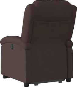 vidaXL Πολυθρόνα Ανακλινόμενη με Ανύψωση Σκούρο Καφέ Υφασμάτινη