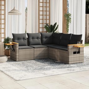 vidaXL Patio Sofa Set 5-θέσια Grey