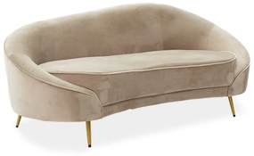 Καναπές Amora 110-000044 Τριθέσιος 180x81x77cm Beige-Gold Ξύλο,Ύφασμα