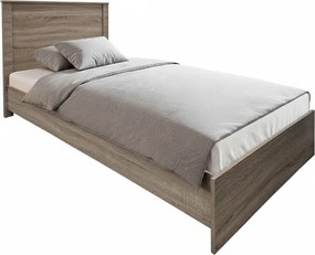 Κρεβάτι Athos pakoworld σε sonoma απόχρωση 90x190εκ