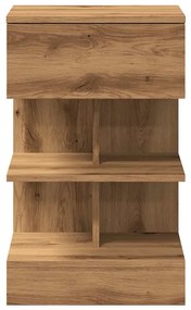 vidaXL Κομοδίνα 2 τεμάχια Artisan Oak 40x35x65 cm Κατασκευασμένο ξύλο