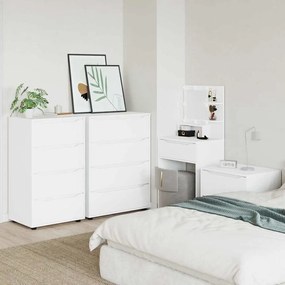 vidaXL Ντουλάπες Αποθήκευσης 2 pcs Λευκό 60 x 48 x 105 εκ.