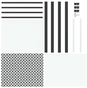 vidaXL Εσωτερική Πόρτα Μαύρο 93 x 201.5 cm Tempered γυαλί, Αλουμίνιο