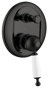 Bugnatese Oxford 6372 Black Matt Μίκτης Εντοιχισμού 2 Εξόδων με Εκτροπέα
